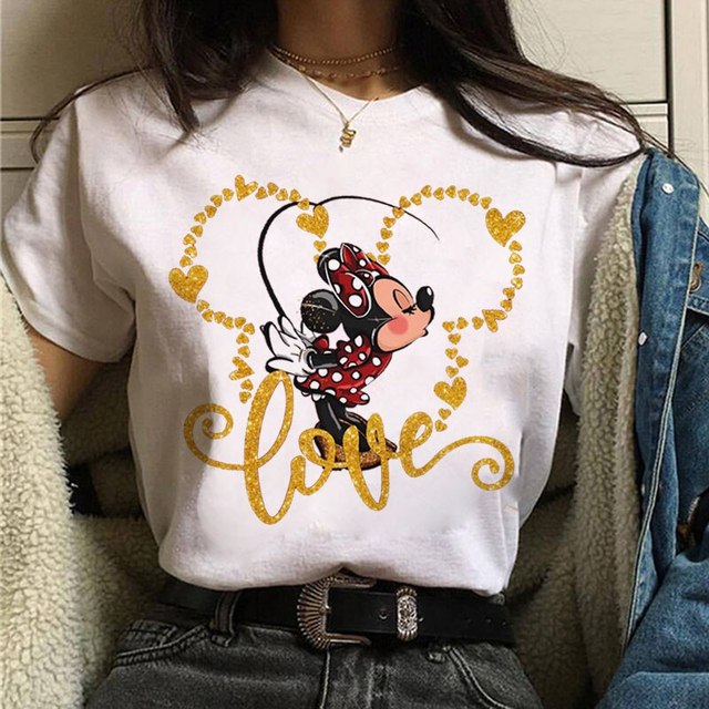 Valentine's Day Gift Disney Mickey Mouse Crewneck High-Quality Shirt Style Unisex T-shirt Family Birthday Gift Adult Kid Toddler Tee 12