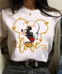 Valentine's Day Gift Disney Mickey Mouse Crewneck High-Quality Shirt Style Unisex T-shirt Family Birthday Gift Adult Kid Toddler Tee 14