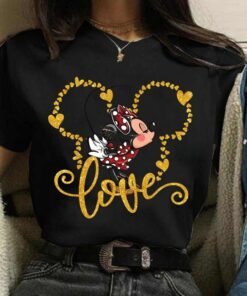 Valentine's Day Gift Disney Mickey Mouse Crewneck High-Quality Shirt Unisex T-shirt Family Birthday Gift Adult Kid Toddler Tee