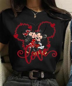 Valentine's Day Gift Disney Mickey Mouse Crewneck Shirt Style Unisex T-shirt Family Birthday Gift Adult Kid Toddler Tee