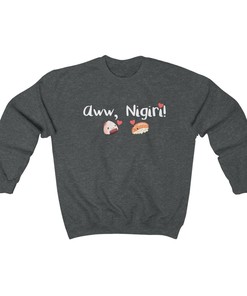 Valentines Day Gift For Him Men's, Unisex Sweatshirt, Sushi Emoji, Anime, Valentines Day Shirt, Aww, Nigiri, Valentines Gift