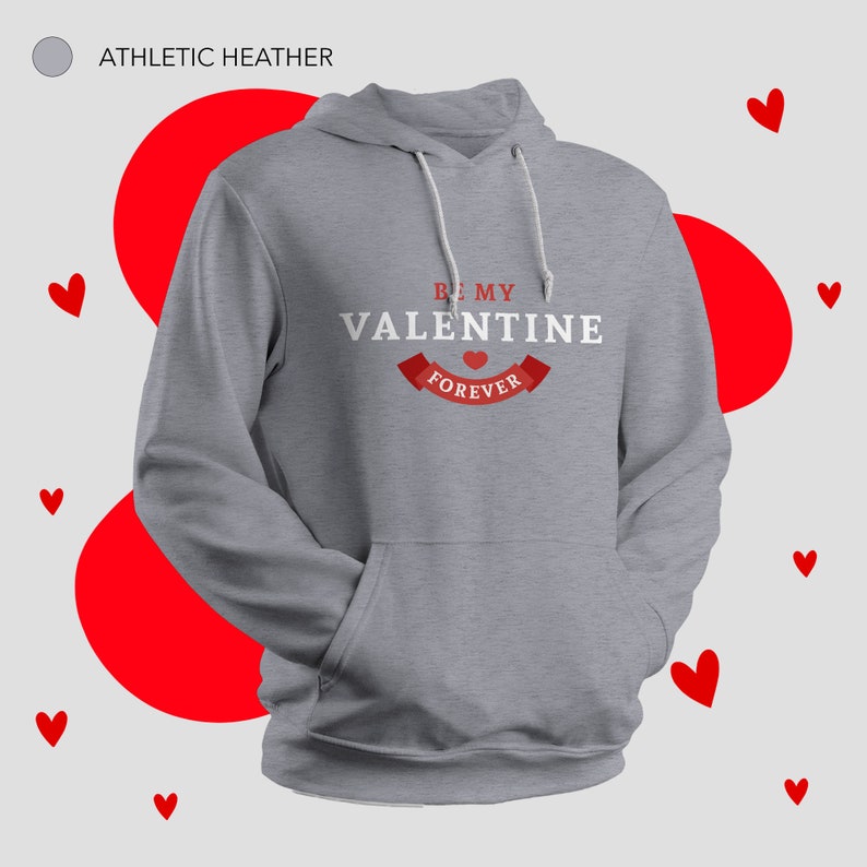 Valentines Day Gift For Men Women Unisex Hoodie tshirt Clothing, Oversized Comfy Streetwear Love Heart Hoodie - Image 2