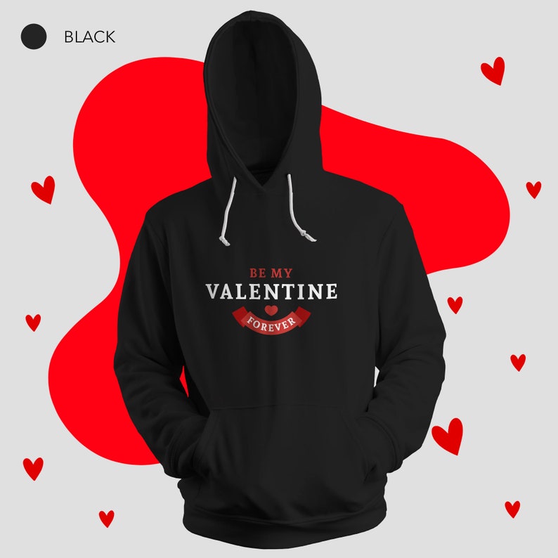 Valentines Day Gift For Men Women Unisex Hoodie tshirt Clothing, Oversized Comfy Streetwear Love Heart Hoodie - Image 4