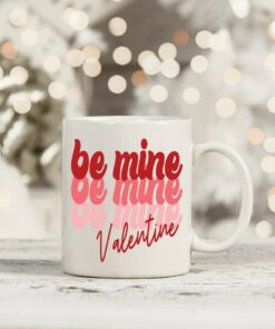 Valentine's Day Gift Mug Ceramic Boho Be Mine Mug Gift For Her Gift For Him 80's Retro Love Mug