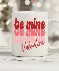 Valentine's Day Gift Mug Ceramic Boho Be Mine Mug Gift For Her Gift For Him 80's Retro Love Mug