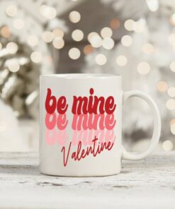 Valentine's Day Gift Mug Ceramic Boho Be Mine Mug Gift For Her Gift For Him 80's Retro Love Mug