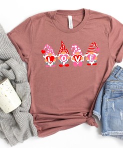 Valentine's Day Gnomes with Heart Shirt: Cute & Gift-Worthy