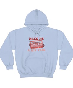 Valentines Day, Mix Tape, Cassette Tape, Retro Unisex Hoodie, Sweatshirt