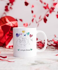 Valentines Day Mug, Love Coffee Ceramic Cup, Happy Valentine Mug For Her, Anniversary Gift Mug For Wife