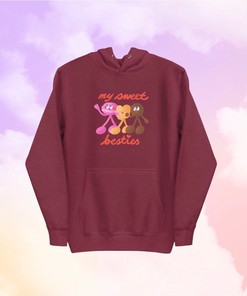 Valentine's Day - My Sweet Besties Galentine's Day Girl Crew - Love Graphic Unisex Crew Neck Long-Sleeved POD Statement Premium Sweatshirt
