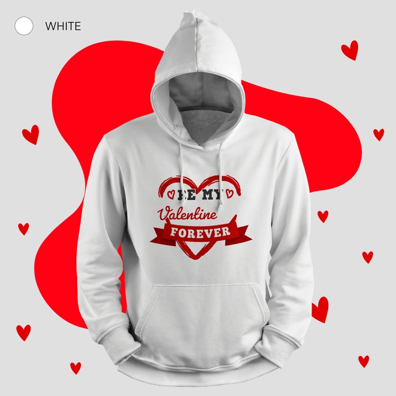 Valentines Day Oversized Wife Husband Gift ideas Hoodie, Valentines Outwear Outfit, Unisex Streetwear Love Heart Hoodie - Image 3