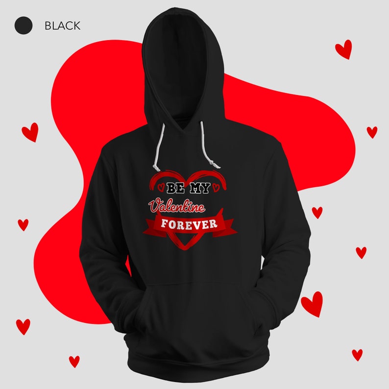 Valentines Day Oversized Wife Husband Gift ideas Hoodie, Valentines Outwear Outfit, Unisex Streetwear Love Heart Hoodie - Image 4