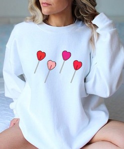 Valentine's Day Sweatshirt - Love Sweatshirt - Valentines Lollipop Shirt - Valentine Sweathirt - VDay Sweatshirt - Cute Valentines Shirt