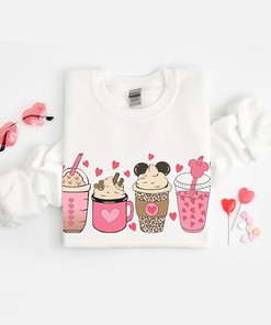 Valentines Day Sweatshirt, Womens Valentines Day Sweater, Valentine Coffee Sweatshirt, Valentines Day Shirt, Valentines Sweatshirt