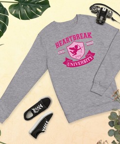 Valentines Day Trendy Aesthetic Heart University Love Sweater Xoxo Unisex organic sweatshirt