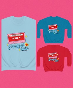 Valentines Day Unisex Crewneck Sweatshirt You And I Are The Perfect Mix Multiple Colors Sizes S 5X
