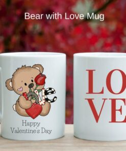 Valentines Gift For Him or Her, Valentine Cute Bear Mug