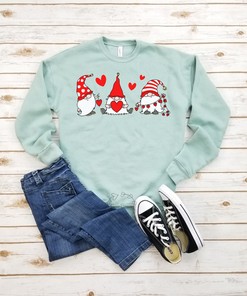 Valentines Gnomes - unisex fleece sweatshirt. valentines shirt, gnomes shirt, gnomies shirt, valentine gnome tshirt, valentines day shirt