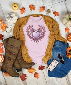 Valentines Heart Shirt, Angel Heart, Valentines Shirt, Unisex Shirt, Love Shirt, Angel Heart Shirt, Valentine's Day Shirt, Valentine Gift