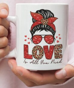 Valentines Love Is All Your Need Mug, Valentines Mug, Hearts Mug, Love Mug, Valentines For Her, Valentines Gift For Her