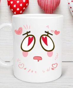 Valentines Mug, Funny Face Valentine's Mug, Valentine Gift, Gift for Friend Valentine, Coworker Valentine, Coffee Lover Mug