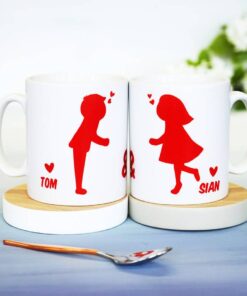 Valentines Mug - Kissing Couple Mug - Valentines For Couples Gift - Personalised Valentine Mug - Anniversary Gift - Lgbt Gift
