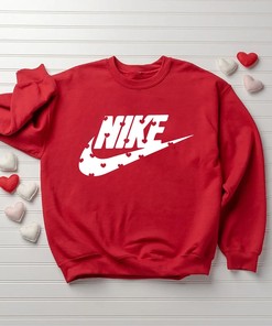 Valentines Swoosh Sweatshirt, Heart Valentine’s Day Shirt, N1KE Valentines Day Sweatshirt, Cute Valentines Day Shirt, Gift For Valentines