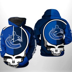 Vancouver Canucks Nhl Grateful Dead 3D All Over Print Zip Up Hoodie Option