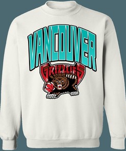 Vancouver Grizzlies GRADIENT Retro NBA Crewneck Sweatshirt Hoodie Shirt Gifts for Fans