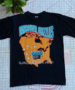Vancouver Grizzlies Inaugural Pre-Season Tour Tshirt Hoodie Crewneck Sweatshirt Reprinted Full Color Full Size Gifts for NBA Fans