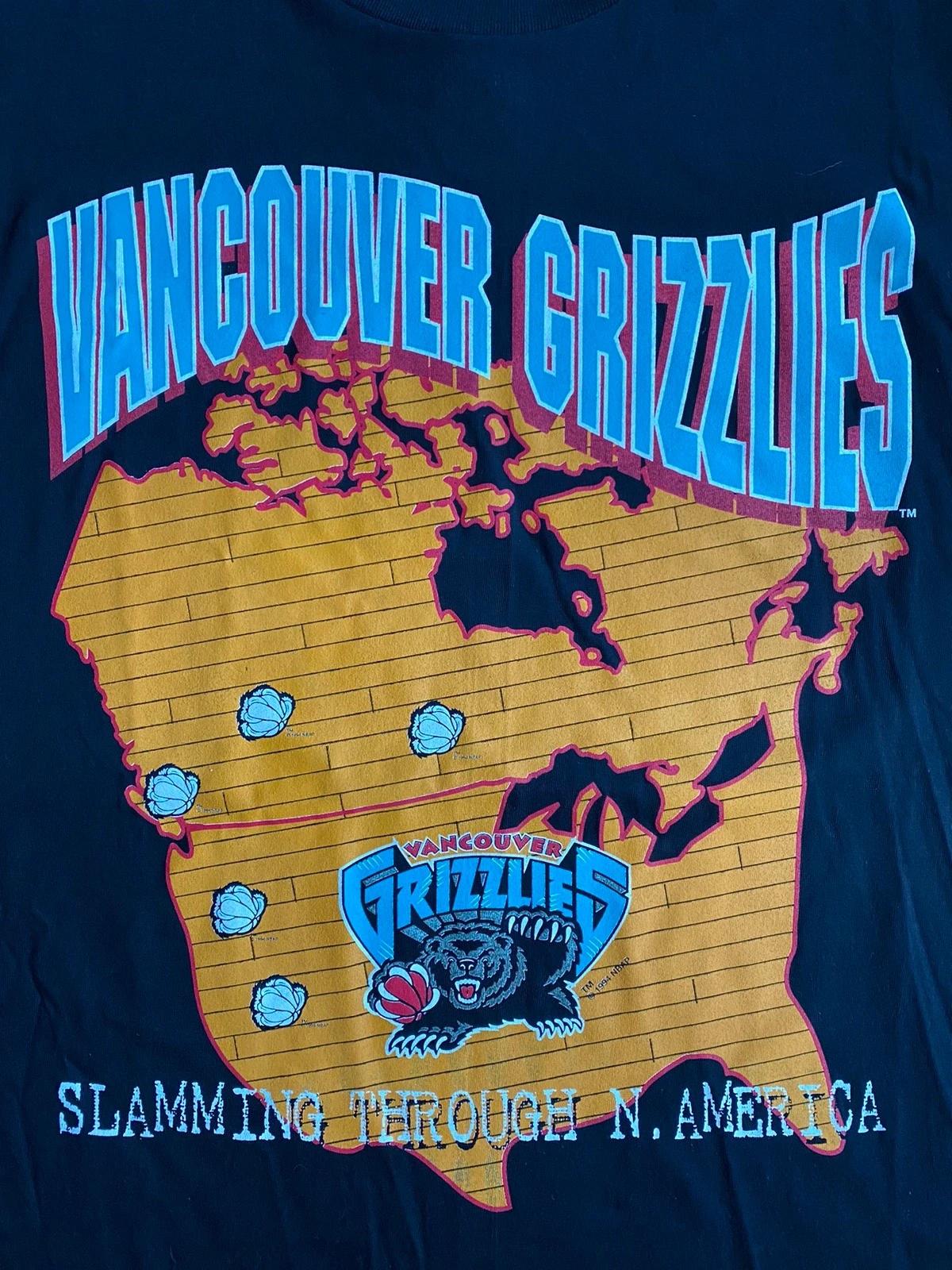 Vancouver Grizzlies Inaugural Pre-Season Tour Tshirt Hoodie Crewneck Sweatshirt Reprinted Full Color Full Size Gifts for NBA Fans