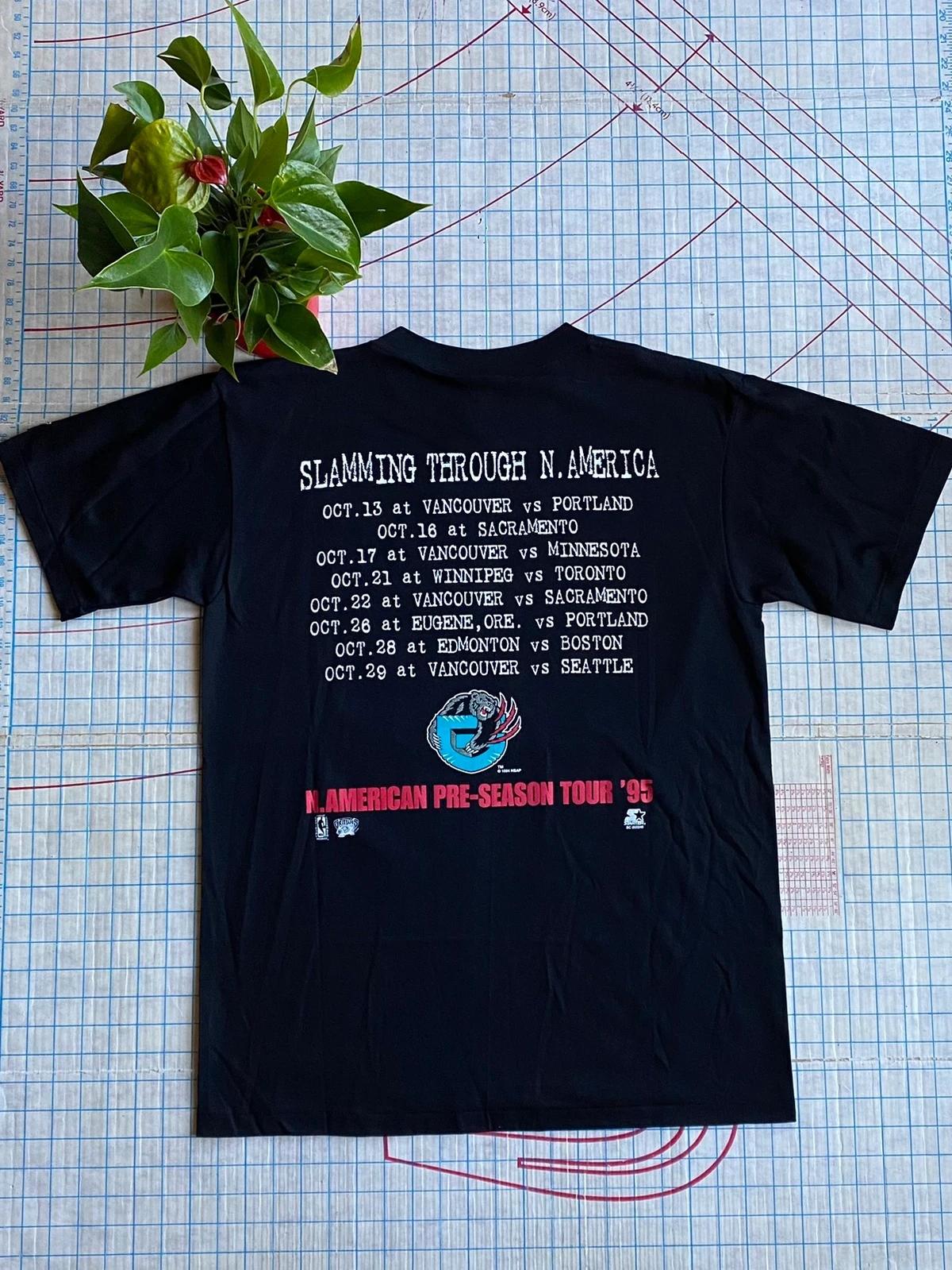 Vancouver Grizzlies Inaugural Pre-Season Tour Tshirt Sweatshirt Hoodie Sweatshirt Crewneck Pullover Reprinted Full Color Full Size Gifts for NBA Fans