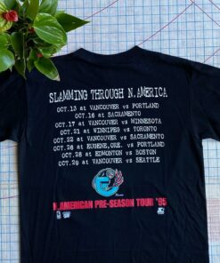 Vancouver Grizzlies Inaugural Pre-Season Tour Tshirt Sweatshirt Hoodie Sweatshirt Crewneck Pullover Reprinted Full Color Full Size Gifts for NBA Fans