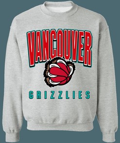 Vancouver Grizzlies Retro NBA Crewneck Sweatshirt Hoodie Shirt Gifts for Fans