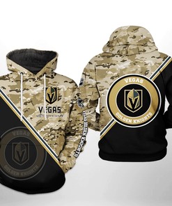 Vegas Golden Knights Nhl Camo Team 3D All Over Print Zip Up Hoodie Option