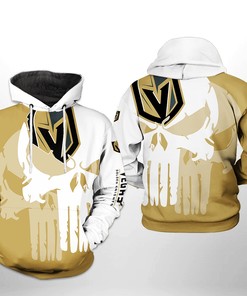 Vegas Golden Knights Nhl Team Skull 3D All Over Print Zip Up Hoodie Option