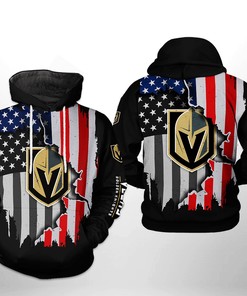 Vegas Golden Knights Nhl Us Flag Team 3D All Over Print Zip Up Hoodie Option