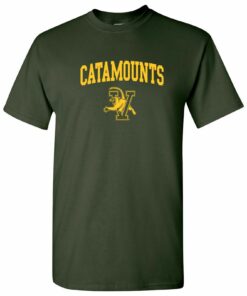 Vermont Catamounts Arch Logo Long Shirt Sweatshirt Pullover Hoodie Reprinted Full Color Full Size