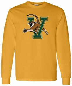 Vermont Catamounts Primary Logo Long Shirt Sweatshirt Pullover Hoodie Reprinted Full Color Full Size