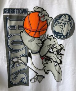 Very Rare! Vintage Style Georgetown Hoyas Starter NBA Tshirt Hoodie Crewneck Sweatshirt Reprinted Full Color Full Size Gifts for NBA Fans
