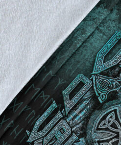 Victory or Valhalla Viking Sherpa Fleece Blanket Gifts for Viking Lover