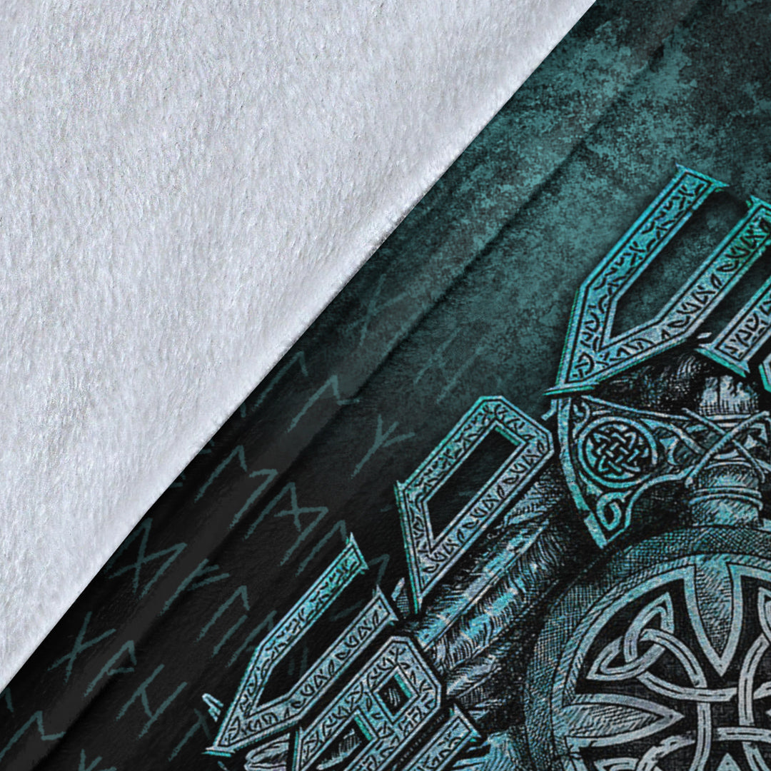 Victory or Valhalla Viking Sherpa Fleece Blanket Gifts for Viking Lover