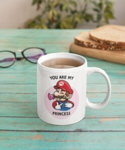 Video Game Valentines Mug Super Mario Valentines Mug Ceramic Coffee Mug