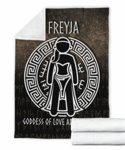 Viking Blanket Freyja the Goddess of Love and Fertility Sherpa Fleece Blanket Gifts for Viking Lovers