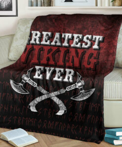 Viking Blanket Greatest Viking Ever Sherpa Fleece Blanket Gifts for Viking Lovers