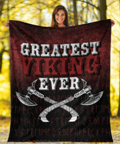 Viking Blanket Greatest Viking Ever Sherpa Fleece Blanket Gifts for Viking Lovers