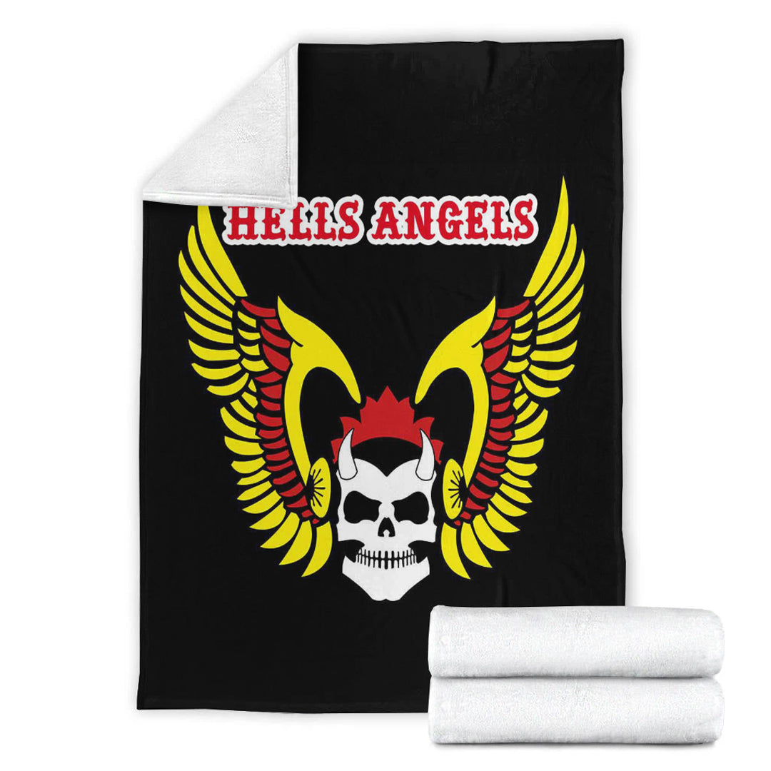 Viking Blanket Hell Angels Wing 81 Steel City Sherpa Fleece Blanket Gifts for Viking Lovers