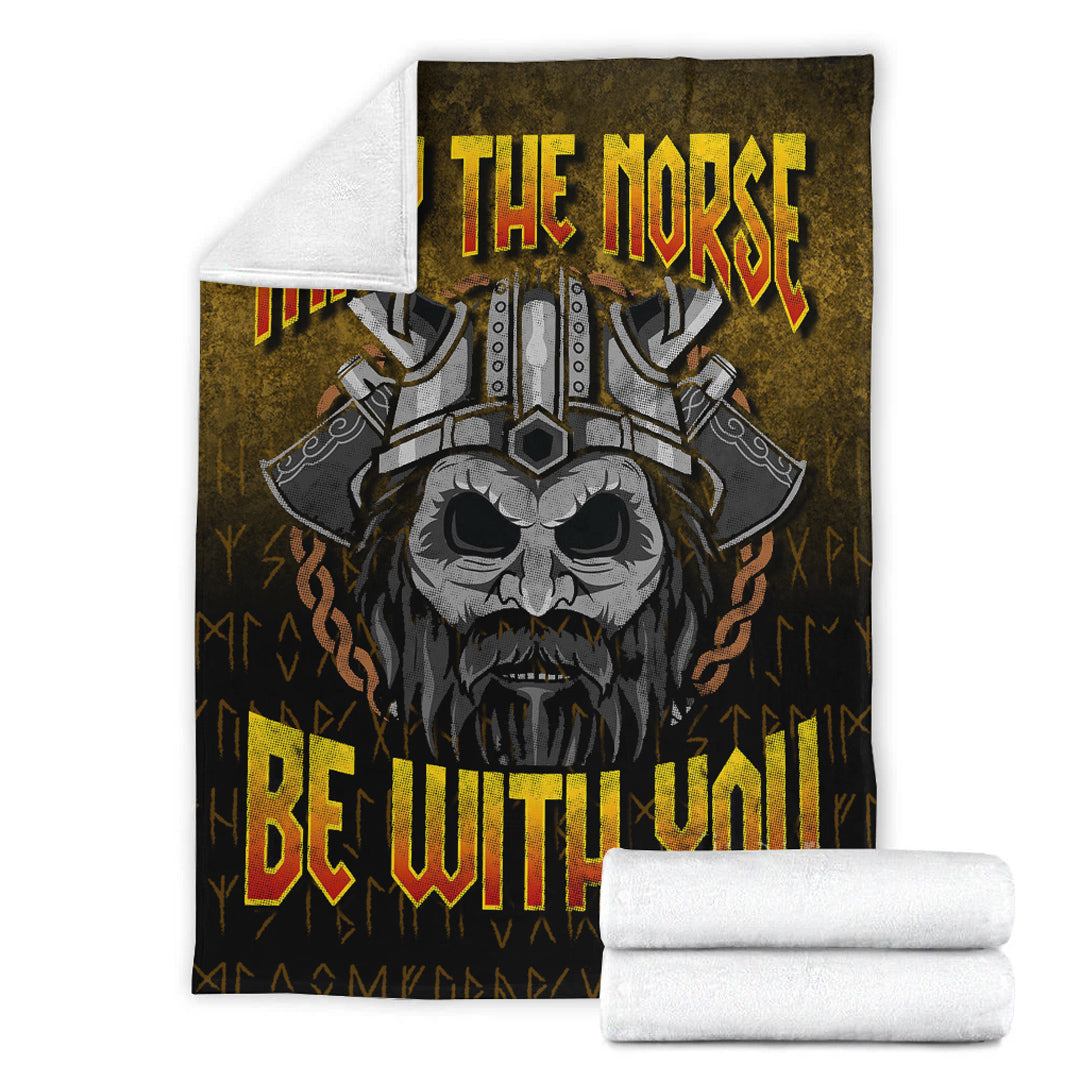 Viking Blanket May The Norse Be With You Sherpa Fleece Blanket Gifts for Viking Lovers