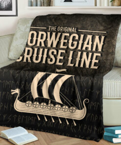 Viking Blanket Norwegian Cruise Line Vikings Sherpa Fleece Blanket Gifts for Viking Lovers