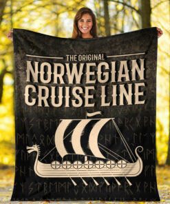 Viking Blanket Norwegian Cruise Line Vikings Sherpa Fleece Blanket Gifts for Viking Lovers